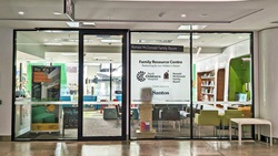 The entrance to the Ronald McDonald Family Resource Centre, located on the ground floor at Perth Children's Hospital