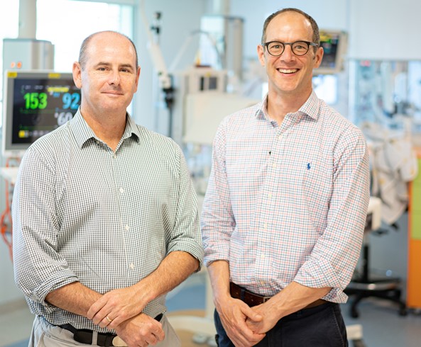 Consultant Neonatologist Dr Tobias Strunk (pictured right) with Neonatal Immunologist Dr Andrew Currie, 
