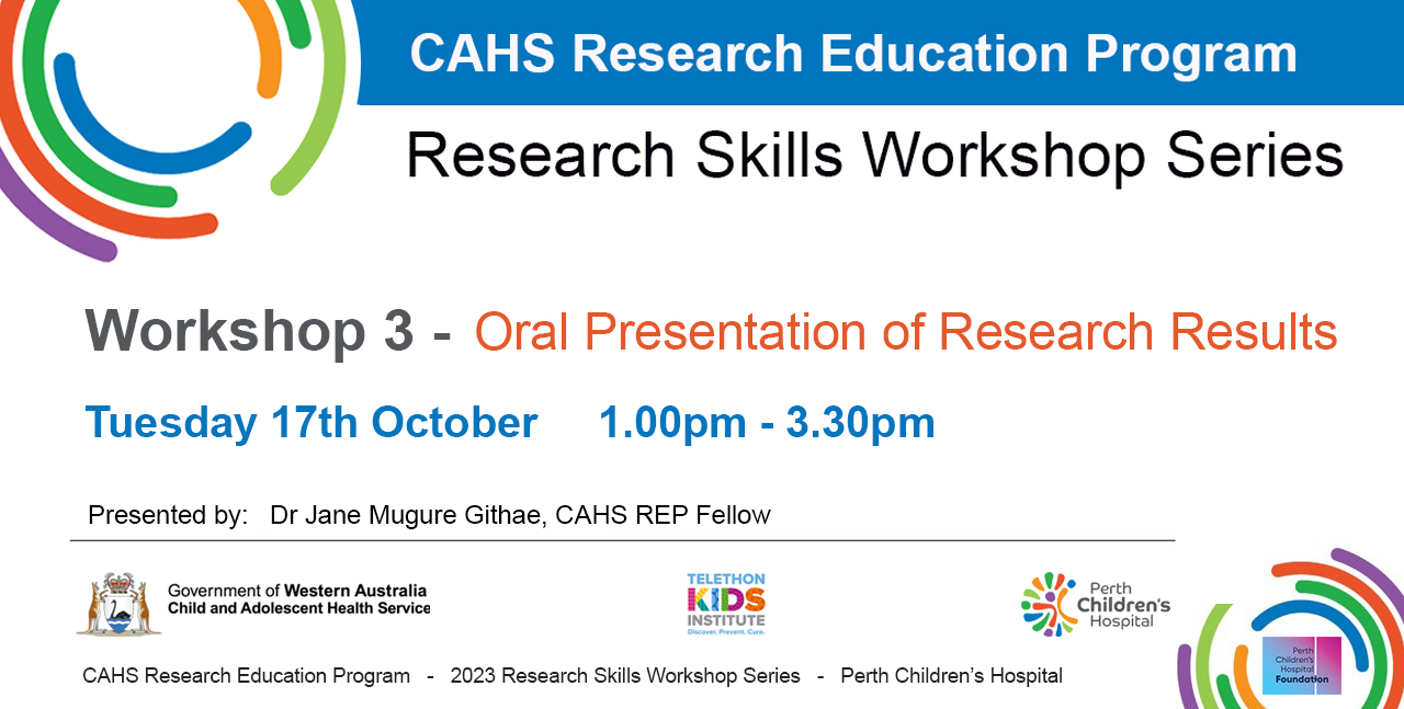 Workshop 3 Oral Presentation of Research Results recorded on Tuesday 17th October 2023