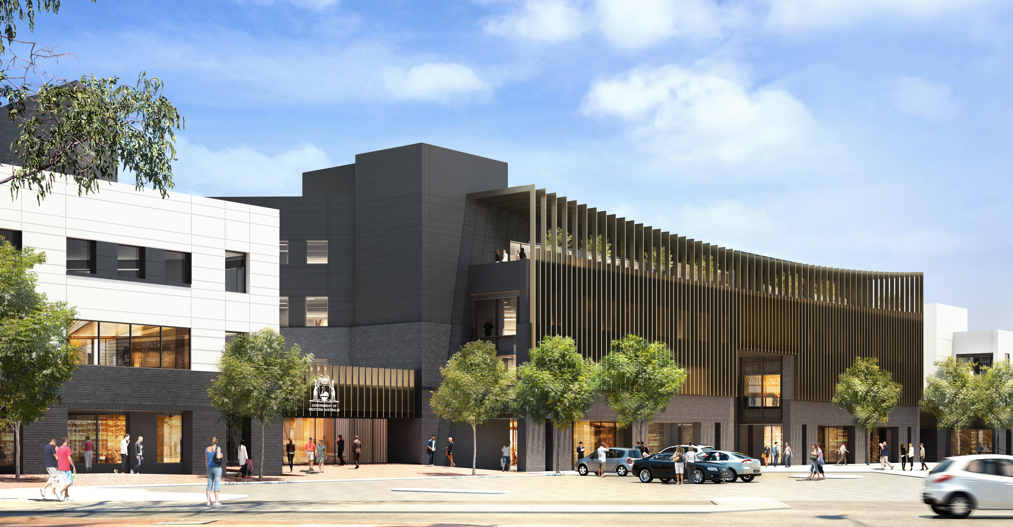 An artistic rendering of the Midland Community Hub