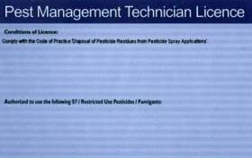 Back view: Western Australia Pest Management Technician Licence