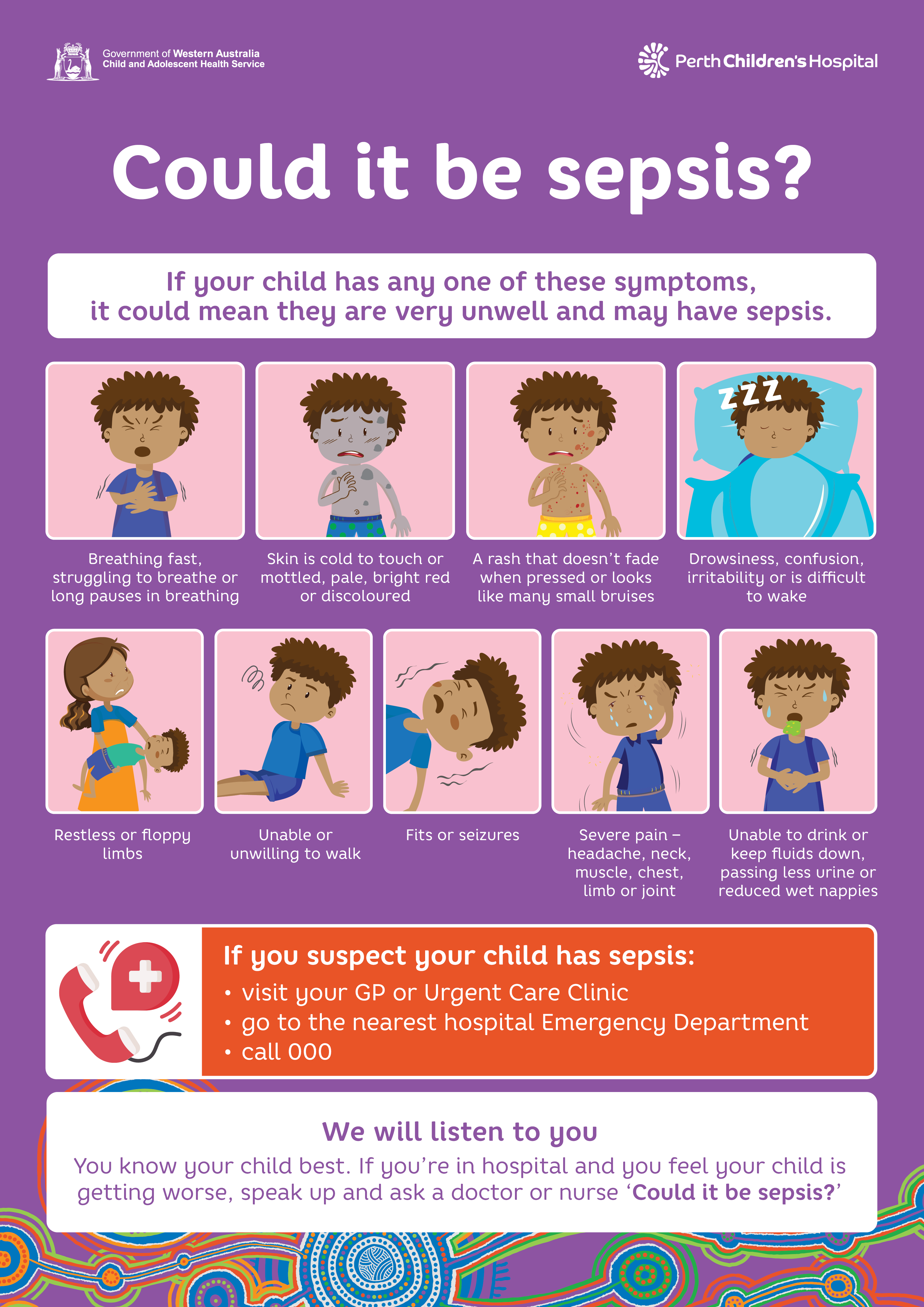 Could it be sepsis? Infographic depicting common signs and symptoms