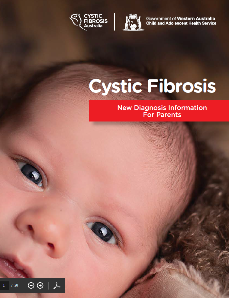 Cystic Fibrosis New diagnosis information for parents guide cover